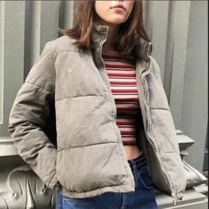 Brandy Melville olive puffer jacket